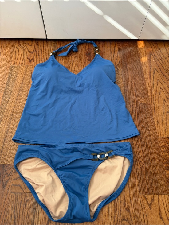 Lands' End Other - Lands' End Blue Tankini Top and Bikini Bottom Set